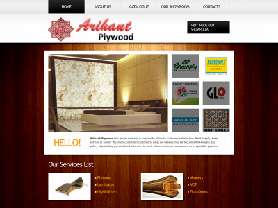 arihantplywood.com snapshot
