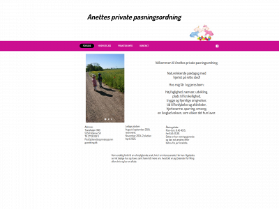 anettesprivatepasningsordning.dk snapshot