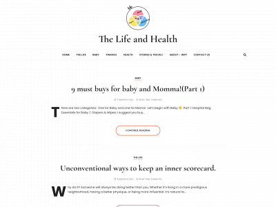 thelifeandhealth.net snapshot