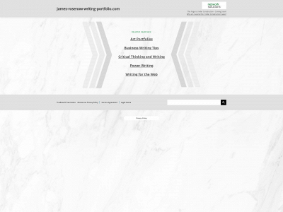james-rosenow-writing-portfolio.com snapshot