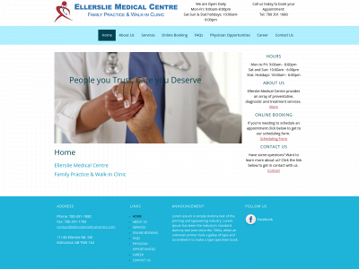 ellersliemedicalcentre.com snapshot