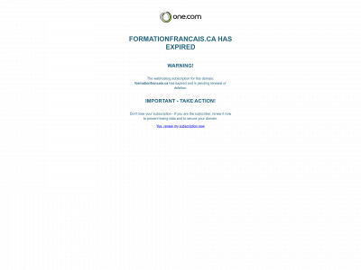 formationfrancais.ca snapshot