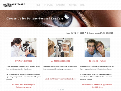 americaneyecarecenters.net snapshot