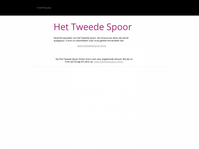 www.hettweedespoor.org snapshot