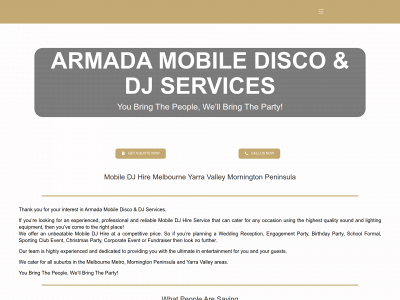 www.armadamobiledisco.com snapshot