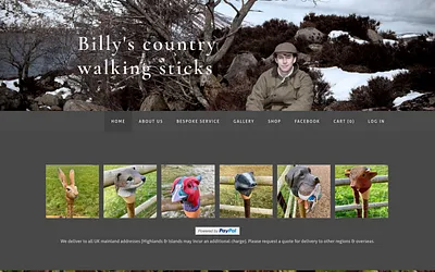www.billyscountrywalkingsticks.co.uk snapshot