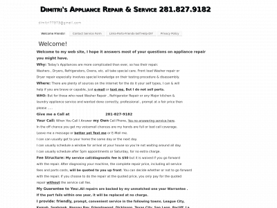 dimitrisapplianceservice.com snapshot