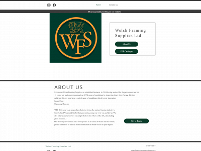 welshframingsupplies.cymru snapshot