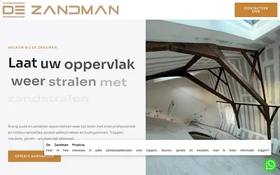 dezandman-zandstralen.be snapshot
