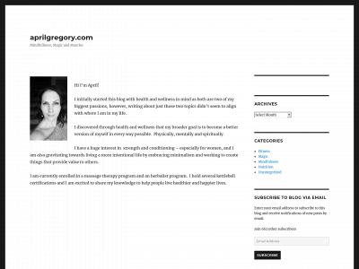 aprilgregory.com snapshot