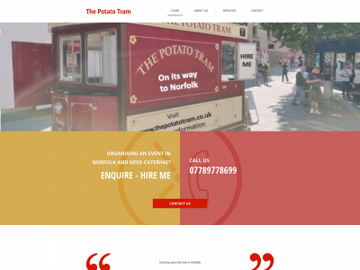 thepotatotram.co.uk snapshot