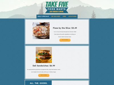 takefivefoodmarts.com snapshot