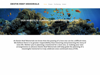 destinreefmemorials.com snapshot