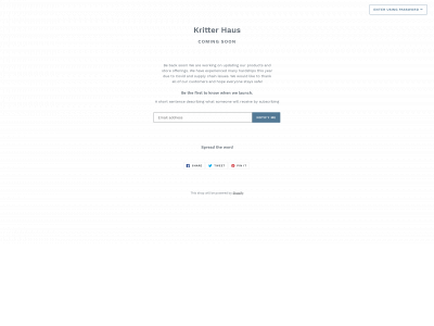 kritterhaus.com snapshot