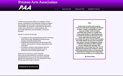 prestonarts.com snapshot