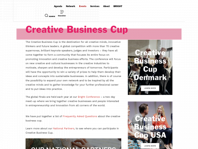 creativebusinesscup.dk snapshot