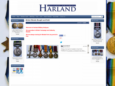 harlandmilitaryantiques.com snapshot