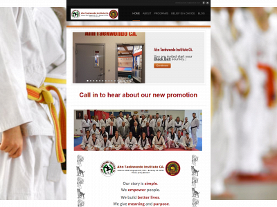 www.ahntaekwondoca.com snapshot