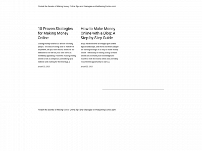 webearningtactics.com snapshot