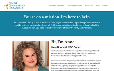 www.annewallestadcoaching.com snapshot
