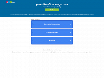 pawsitivek9massage.com snapshot