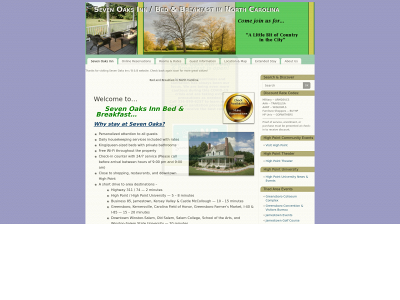 7oaksbedandbreakfast.com snapshot