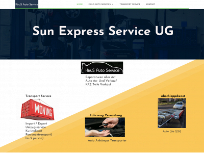sunexpressservice.com snapshot