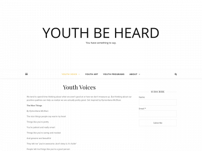 youthbeheard.org snapshot