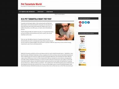 pettarantulaworld.com snapshot