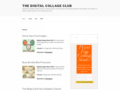digitalcollageclub.com snapshot