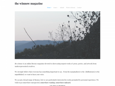 www.thewinnowmagazine.com snapshot