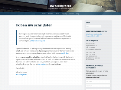 uwschrijfster.be snapshot