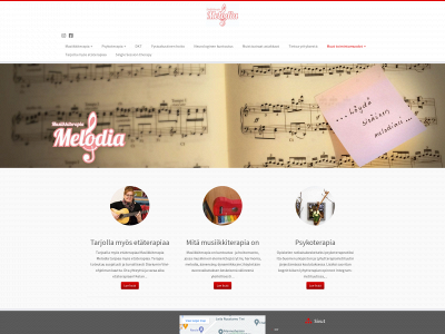 musiikkiterapiamelodia.fi snapshot