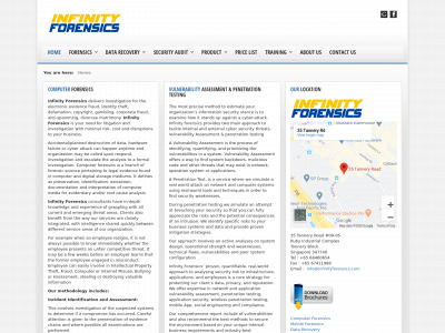 infinityforensics.com snapshot