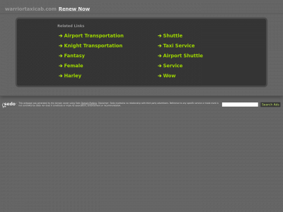 warriortaxicab.com snapshot