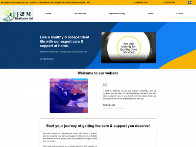 jmhealthcareservices.com snapshot