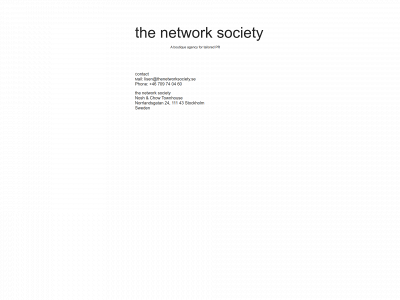 thenetworksociety.se snapshot