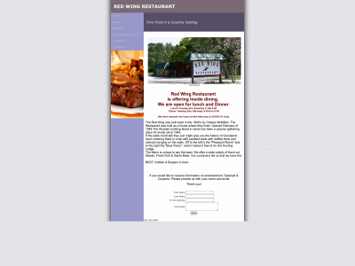 redwingrestaurant.com snapshot