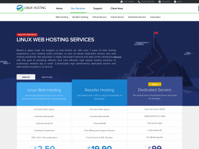www.linuxhostingworld.com snapshot