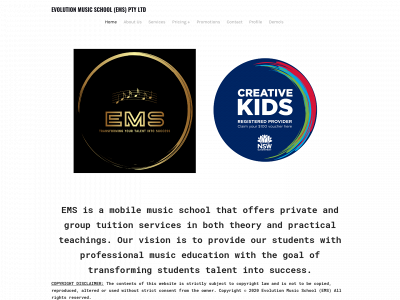 www.evolutionmusicschool.net snapshot