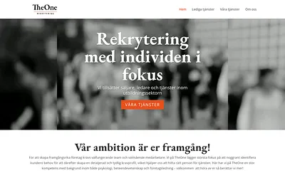 theonerekrytering.se snapshot