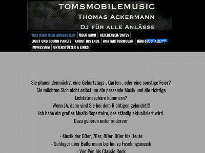 tomsmobilemusic.de snapshot