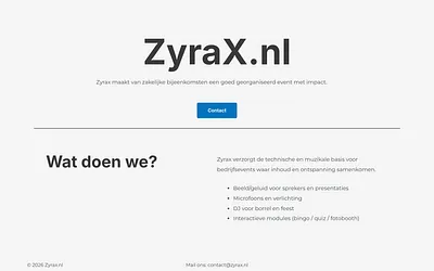 zyrax.nl snapshot