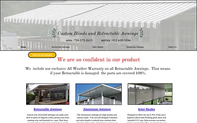 customblindsandawnings.com snapshot