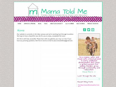 mamatoldme.org snapshot
