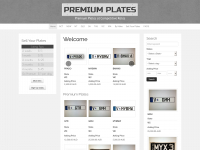 premiumplates.com.au snapshot