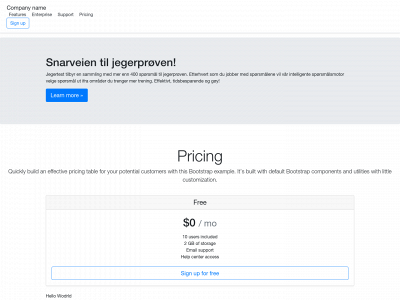jegertest.no snapshot