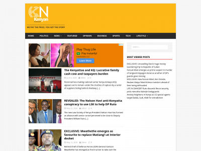 kenyannewsday.com snapshot