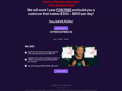 elitecashcow.com snapshot