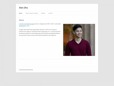 alexzhu.me snapshot